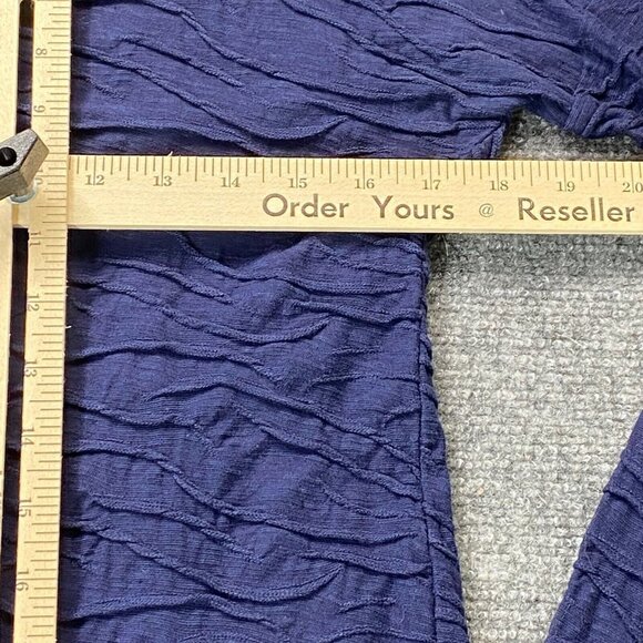 Horny Toad Cardigan Womens Small Blue Samba Wave Wrap Textured Top Lagenlook - Picture 8 of 15